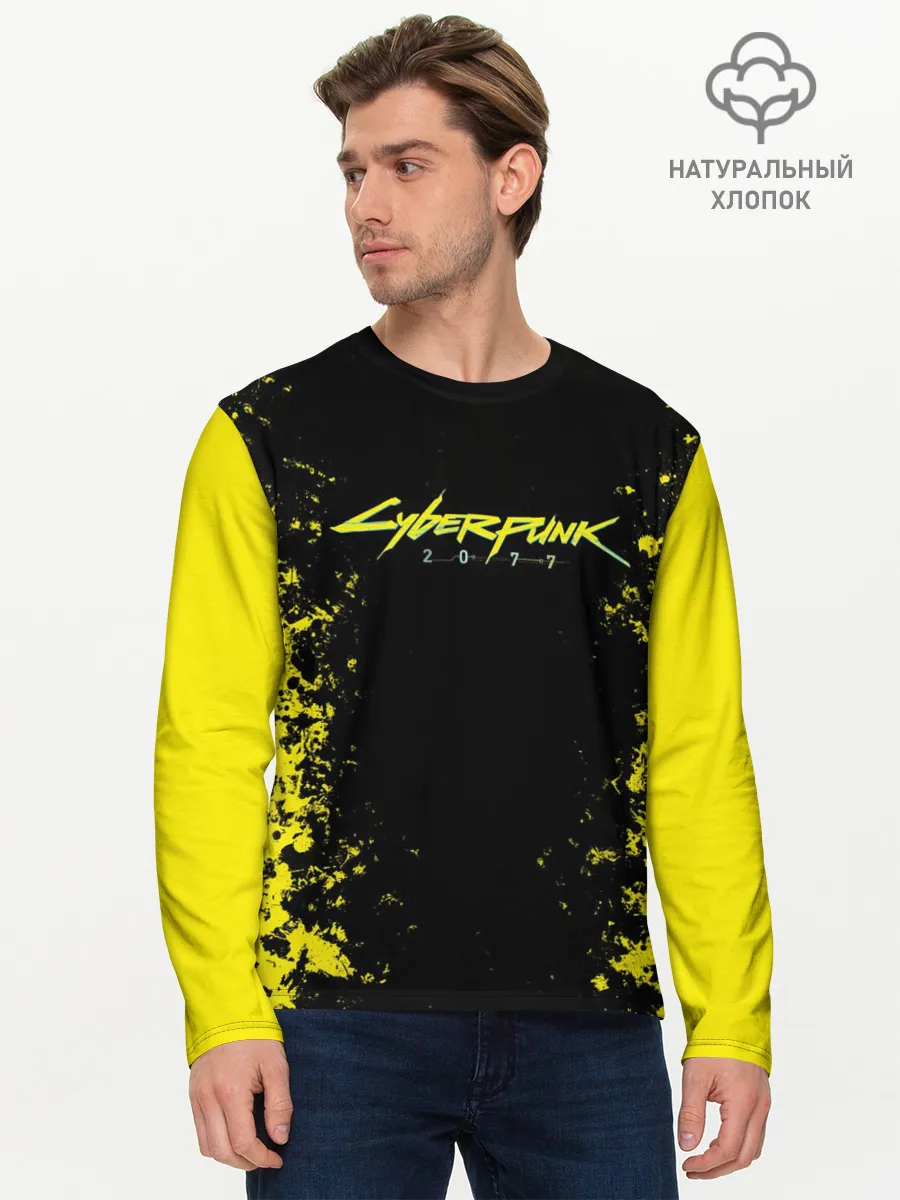 Мужской лонгслив базовый / CYBERPUNK 2077