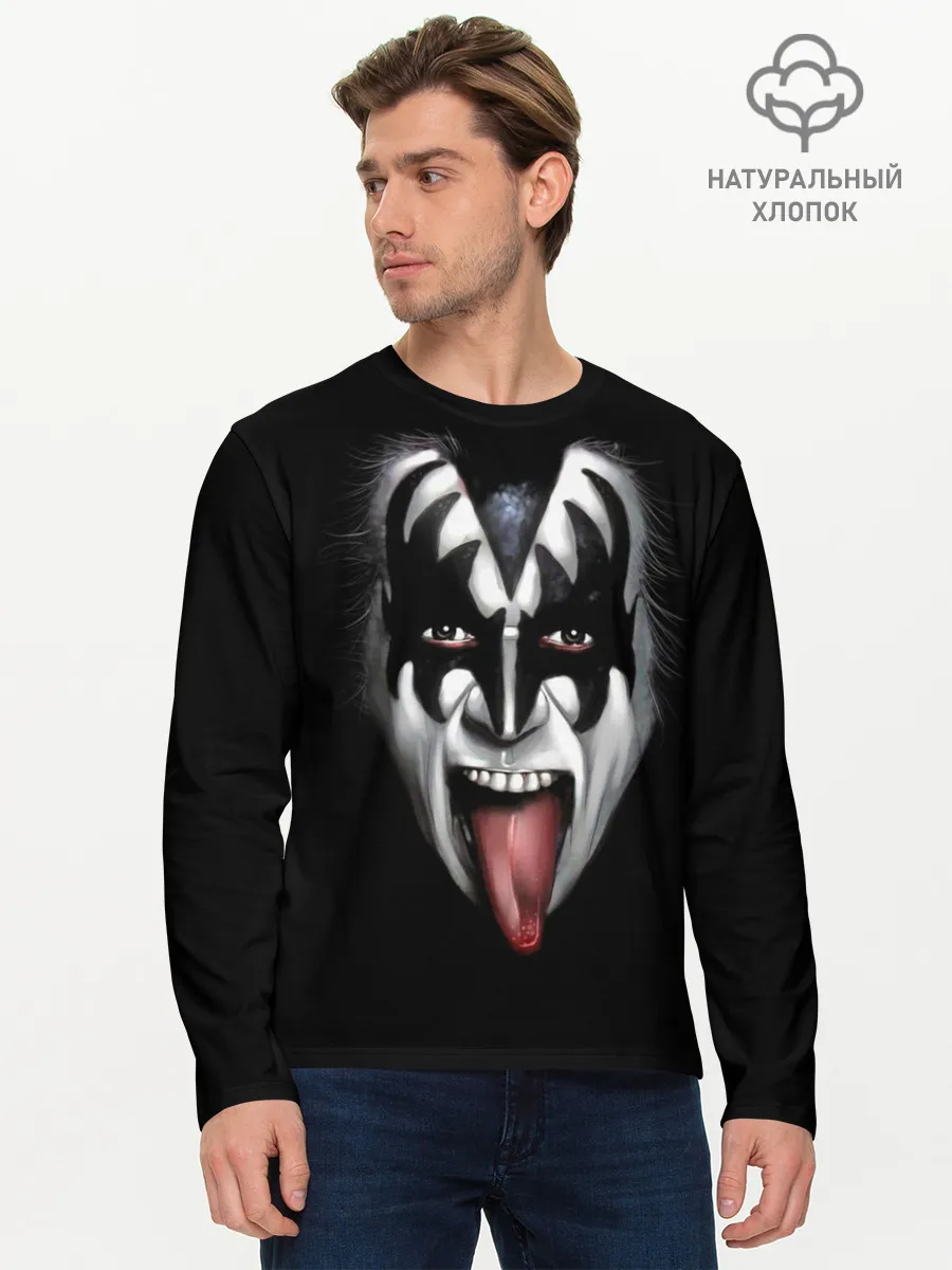 Мужской лонгслив базовый / Kiss