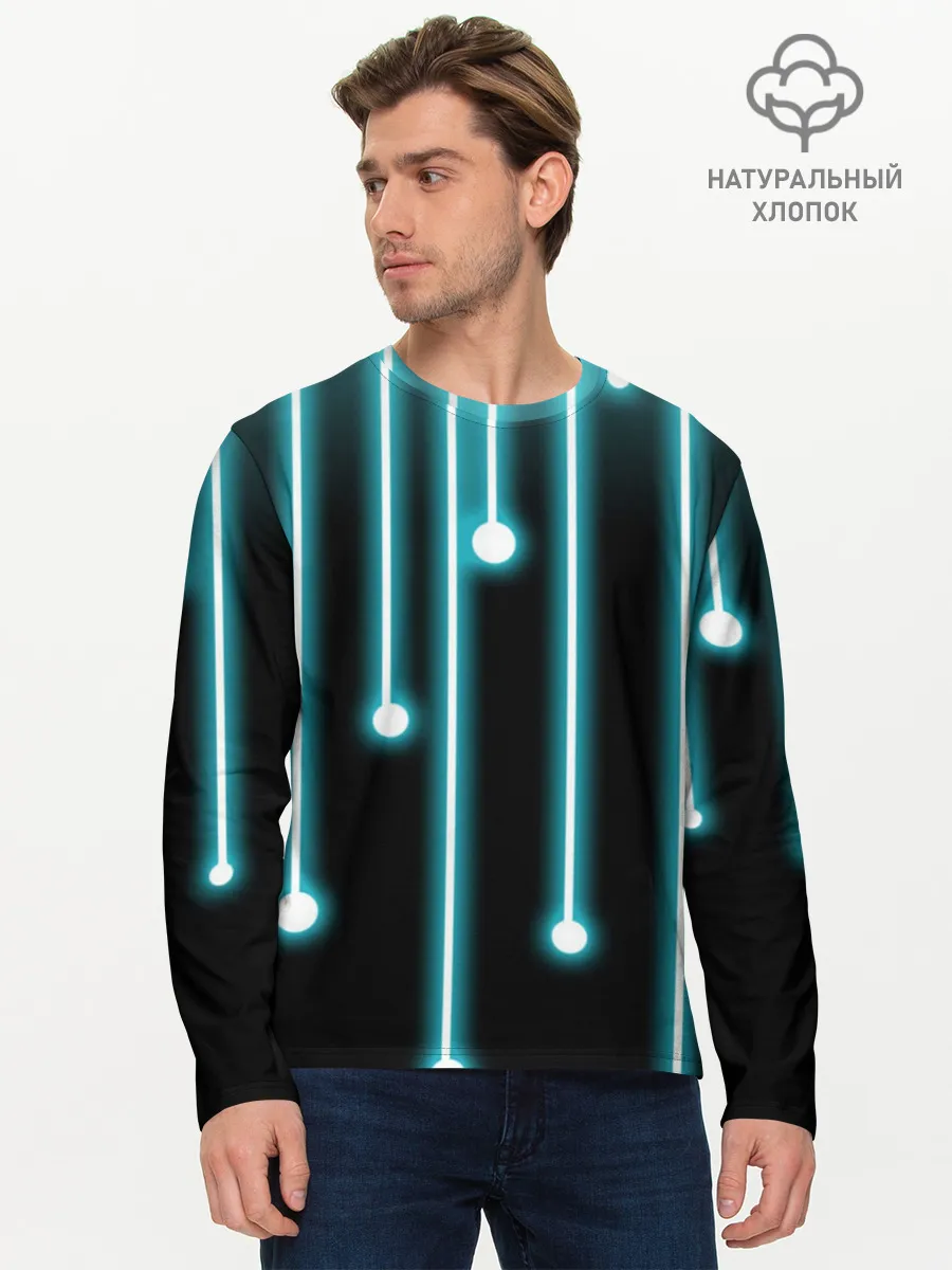 Мужской лонгслив базовый / Неон