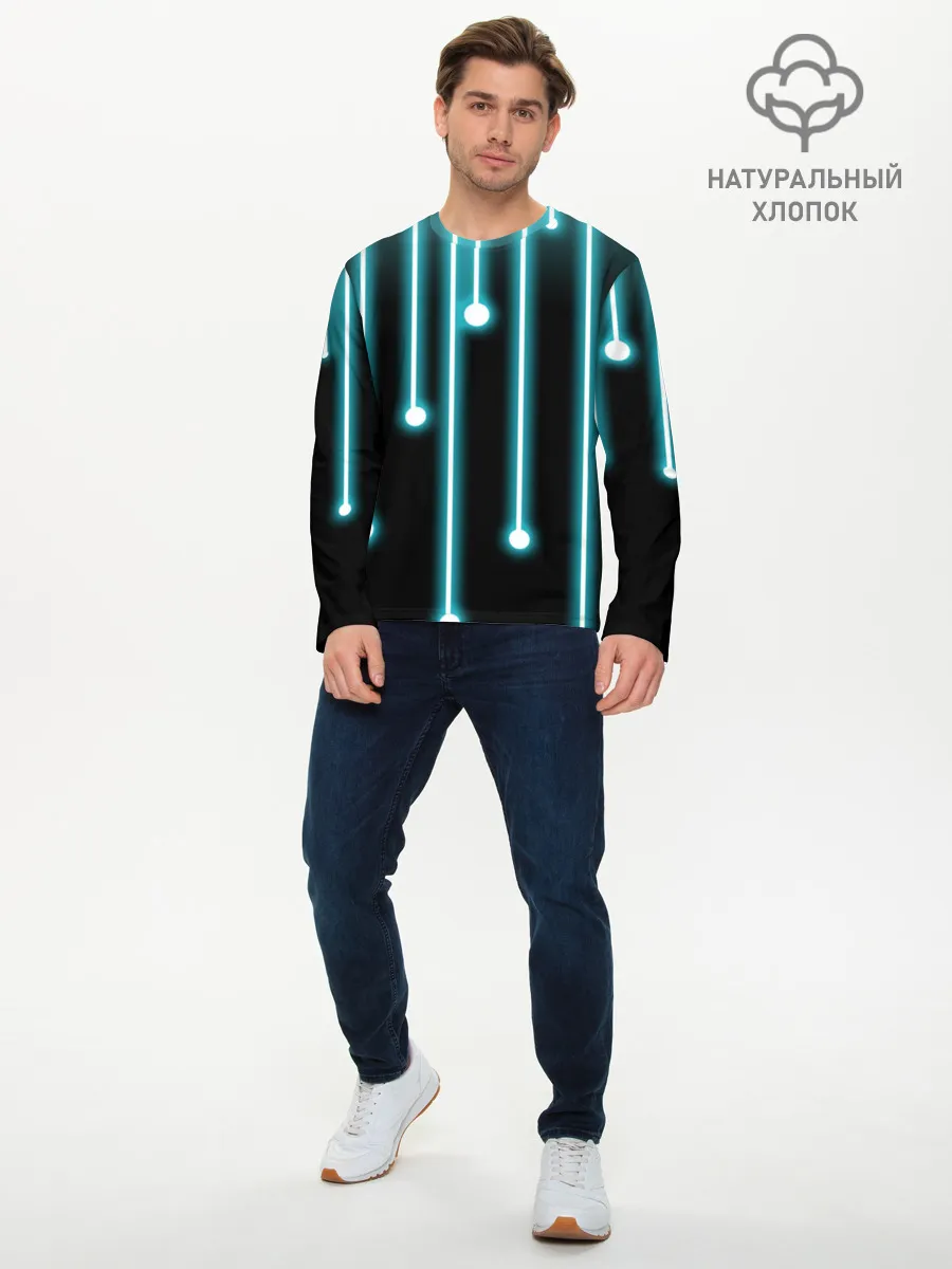 Мужской лонгслив базовый / Неон