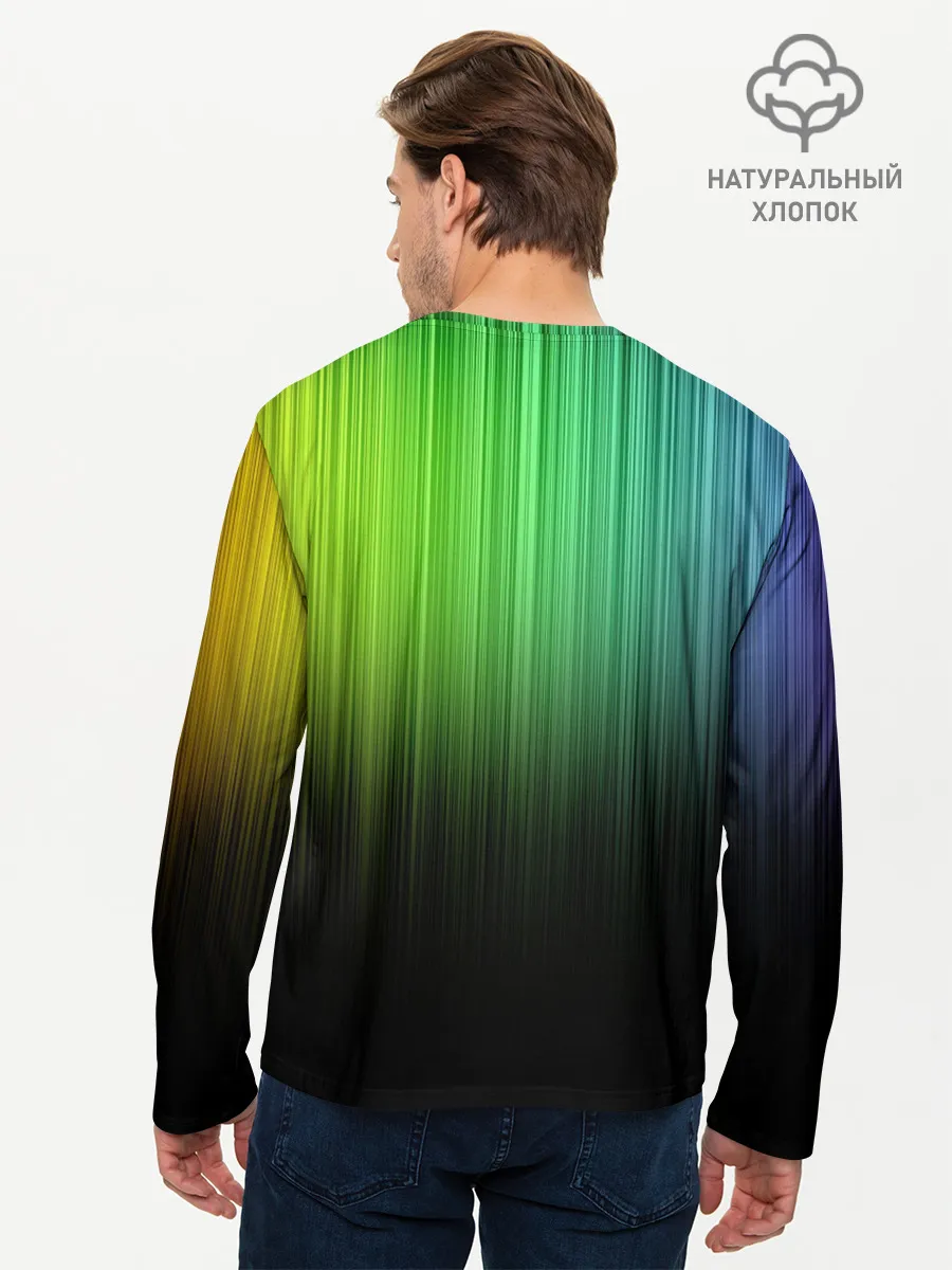 Мужской лонгслив базовый / Неоновый Свет