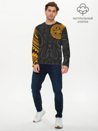 Мужской лонгслив базовый / Polynesian tattoo