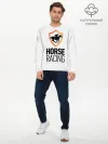 Мужской лонгслив базовый / Horse racing