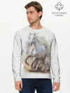 Мужской лонгслив базовый / Белая лошадь