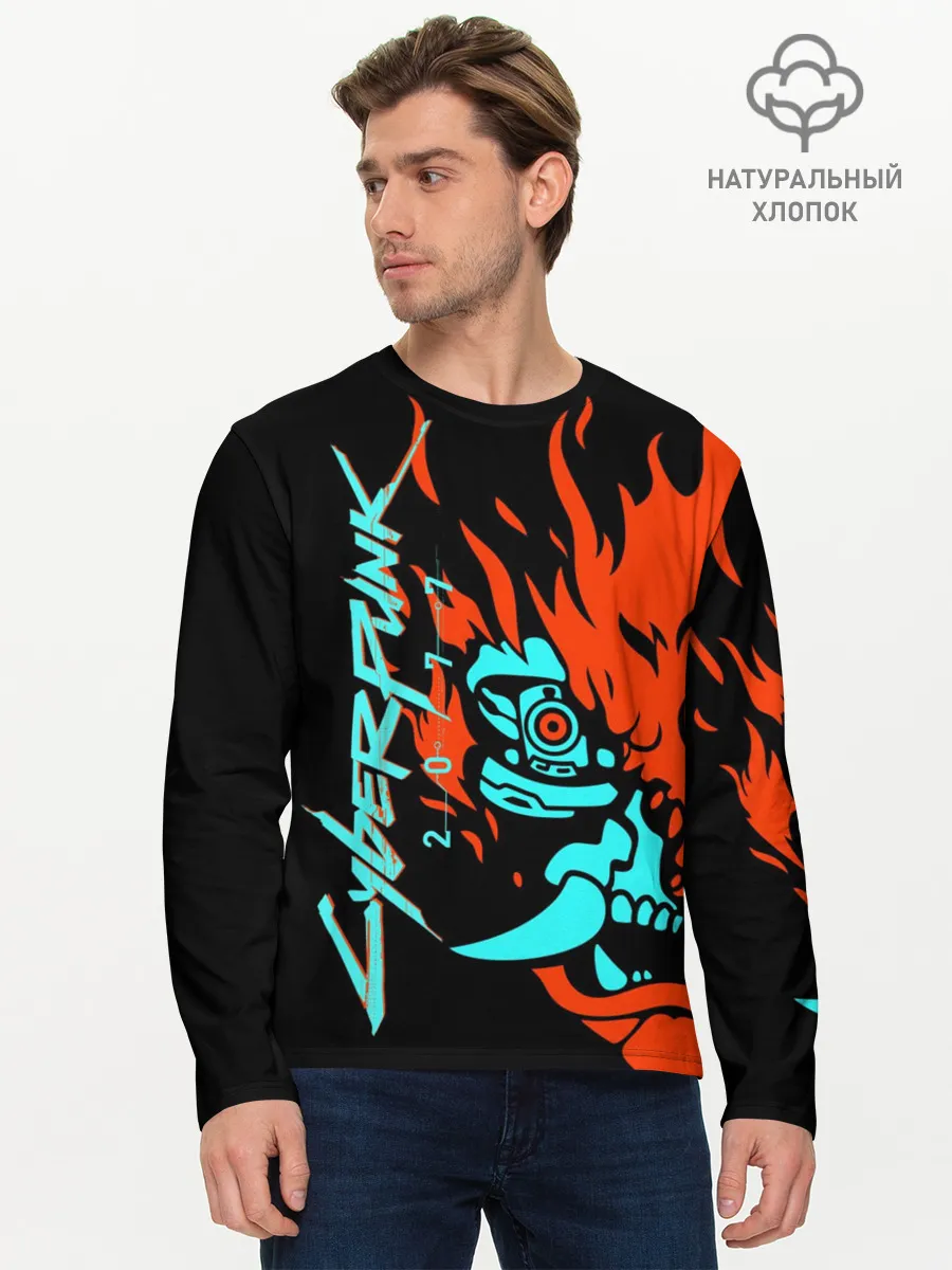 Мужской лонгслив базовый / Cyberpunk 2077