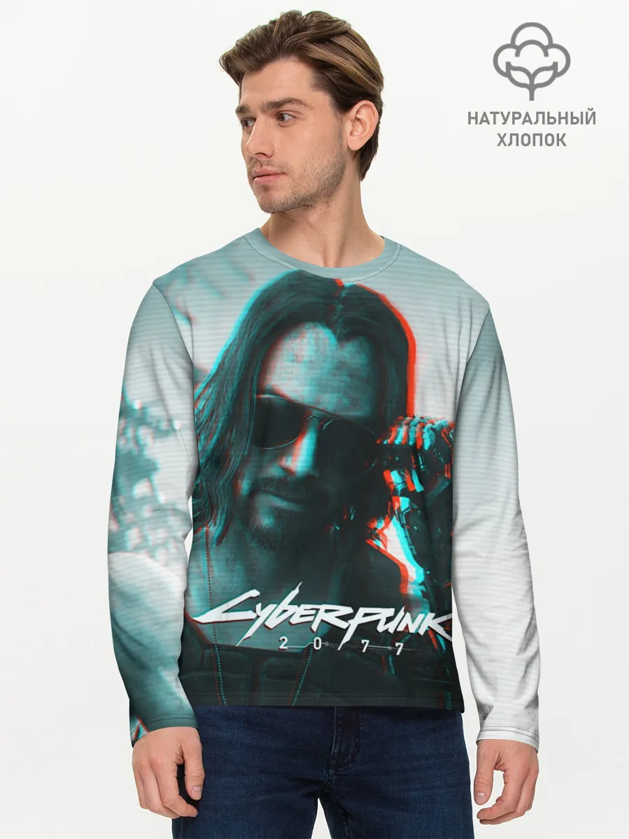 Мужской лонгслив базовый / Cyberpunk 2077