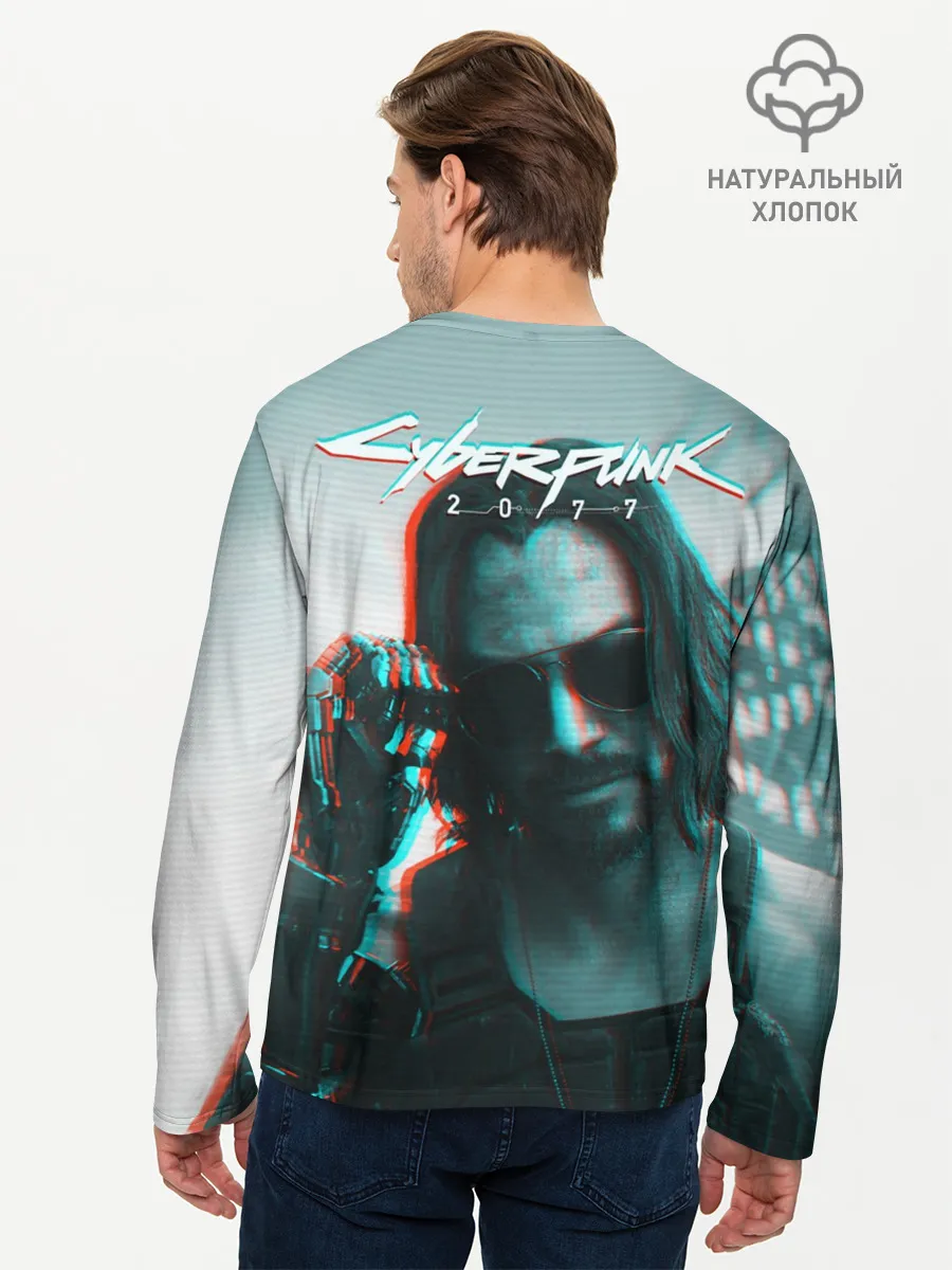 Мужской лонгслив базовый / Cyberpunk 2077