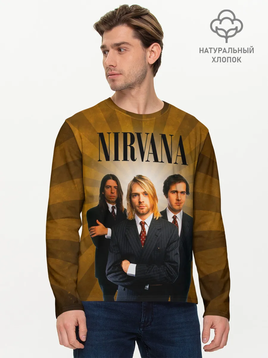 Мужской лонгслив базовый / Nirvana