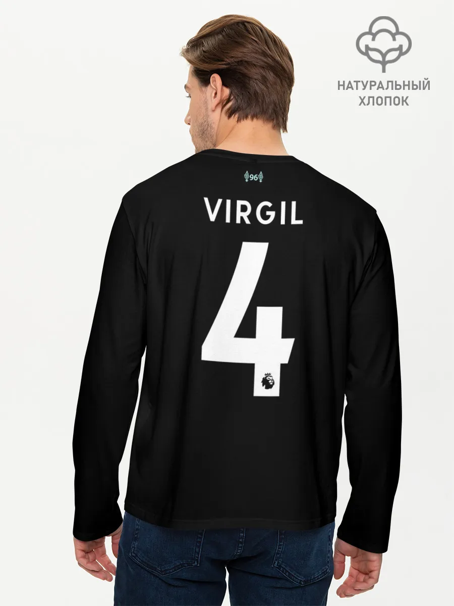 Мужской лонгслив базовый / Virgil van Dijk third 19-20