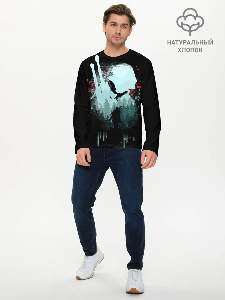 Мужской лонгслив базовый / Ведьмак 3: Дикая Охота