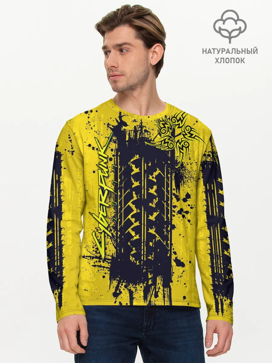 Мужской лонгслив базовый / CYBERPUNK 2077