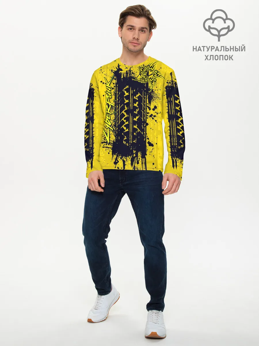 Мужской лонгслив базовый / CYBERPUNK 2077