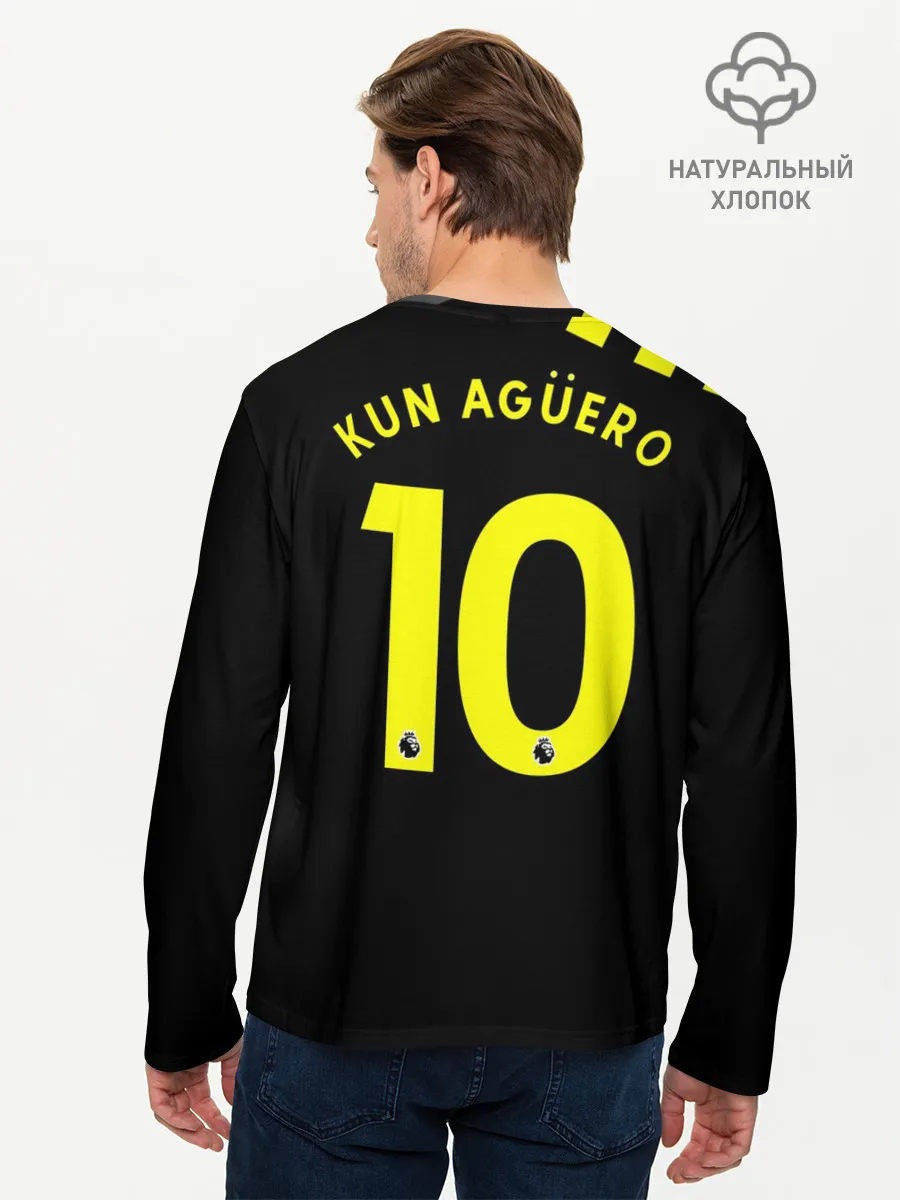 Мужской лонгслив базовый / Aguero away 19-20