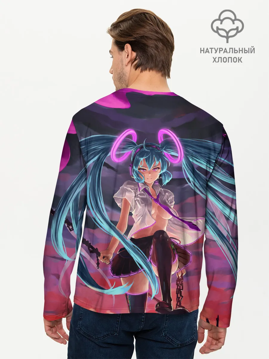 Мужской лонгслив базовый / Geisga Hatsune Miku