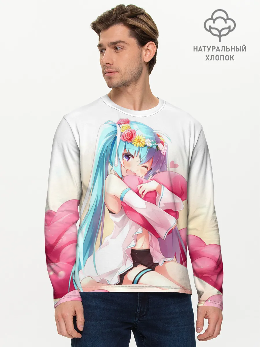 Мужской лонгслив базовый / Милый ангел