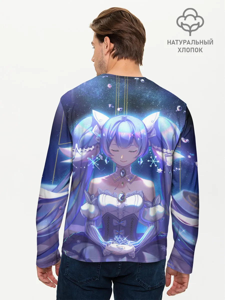 Мужской лонгслив базовый / Хатцуне Мику медитирует