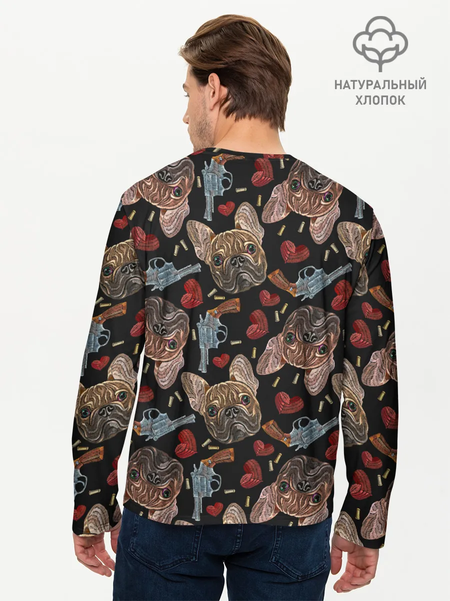 Мужской лонгслив базовый / Бульдоги