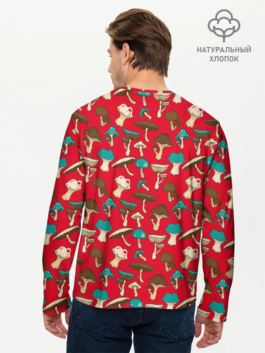 Мужской лонгслив базовый / Грибы