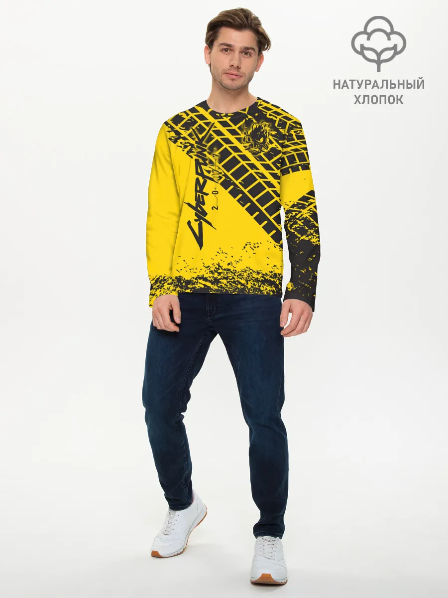 Мужской лонгслив базовый / Cyberpunk 2077