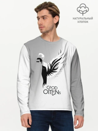 Мужской лонгслив базовый / Good Omens