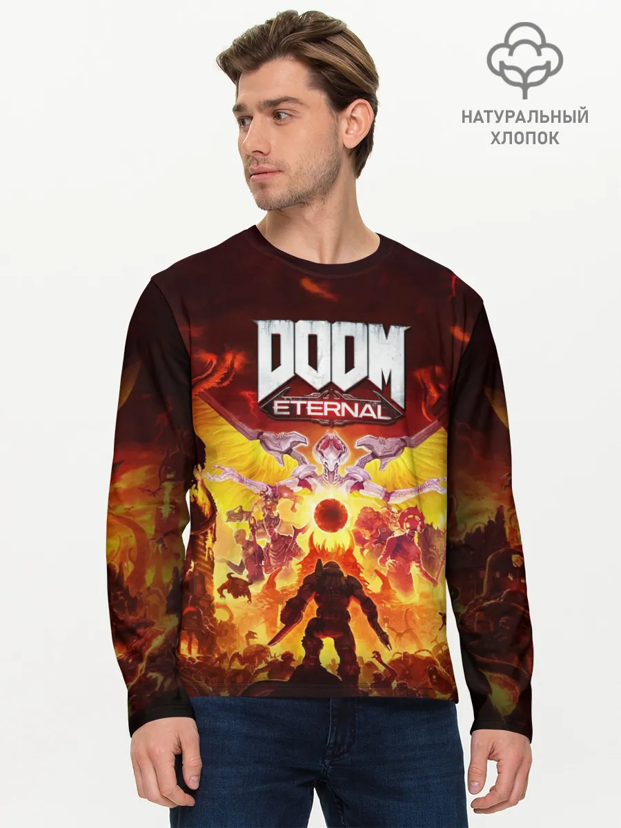 Мужской лонгслив базовый / DOOM Eternal