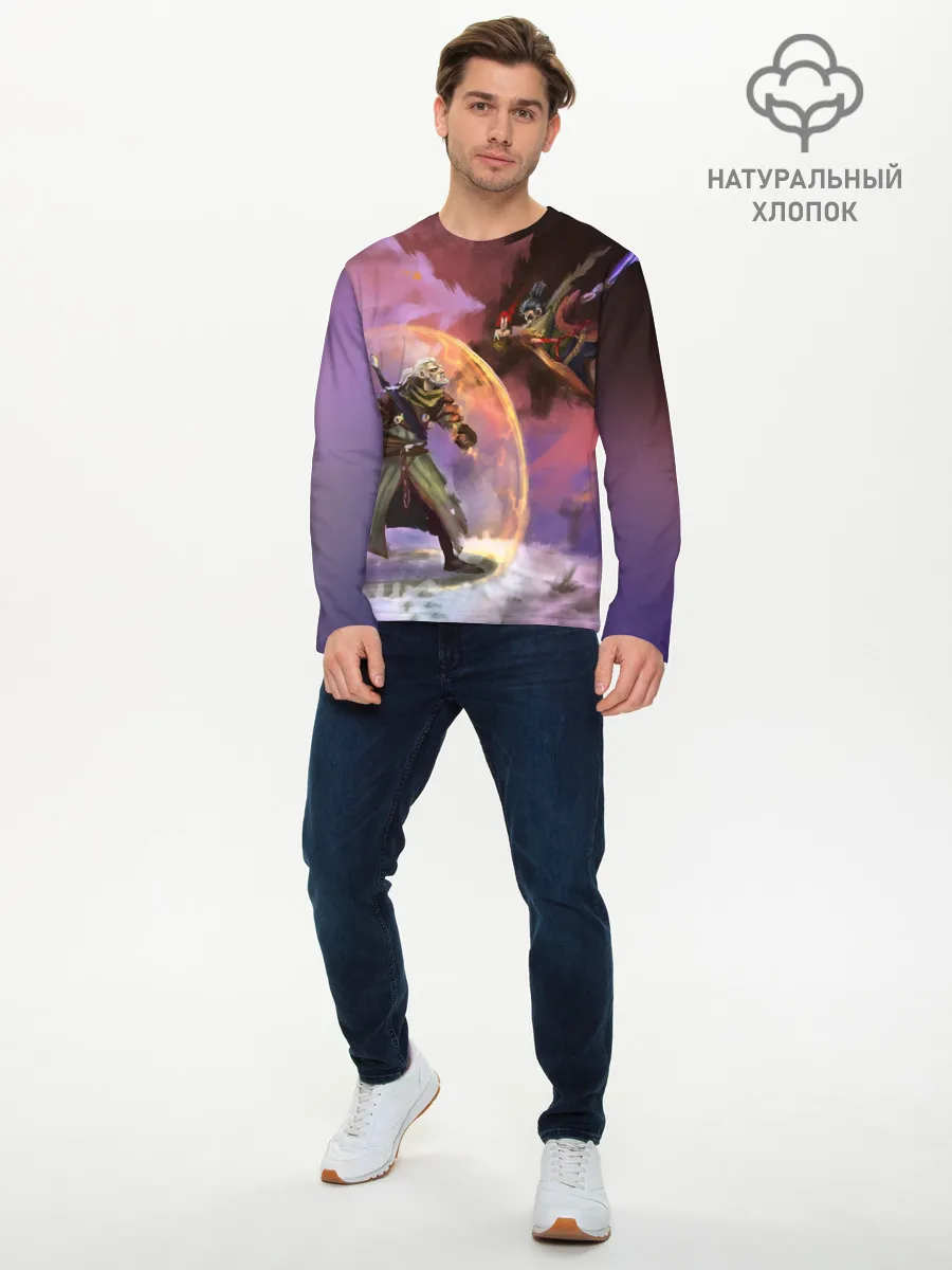 Мужской лонгслив базовый / Ведьмак и Секиро