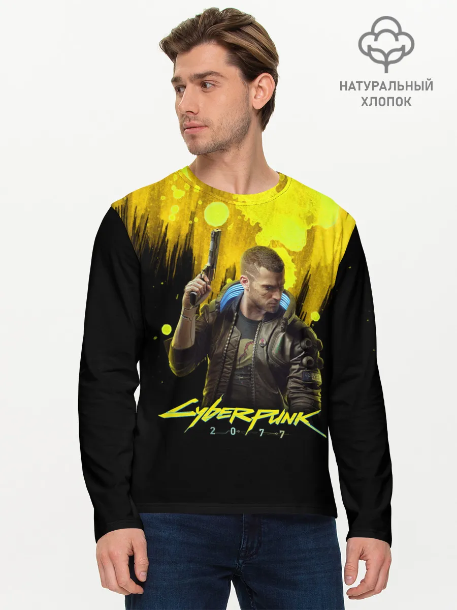 Мужской лонгслив базовый / CYBERPUNK 2077