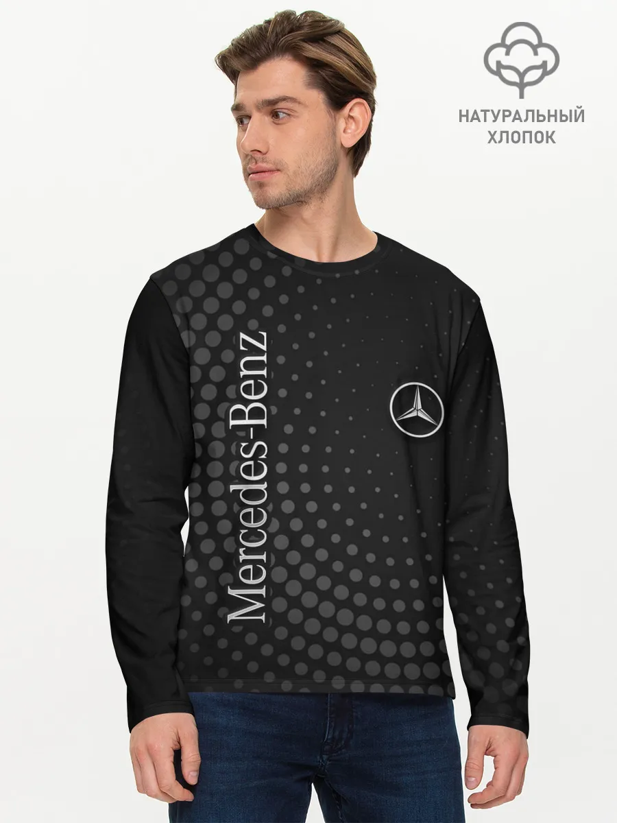 Мужской лонгслив базовый / Mercedes