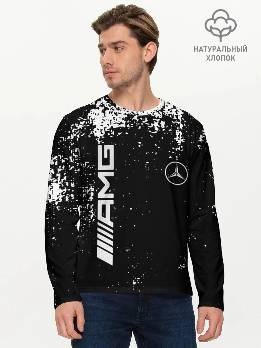 Мужской лонгслив базовый / Mercedes