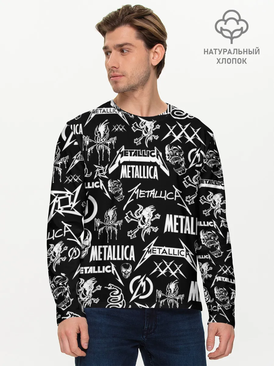Мужской лонгслив базовый / METALLICA LOGOBOMBING