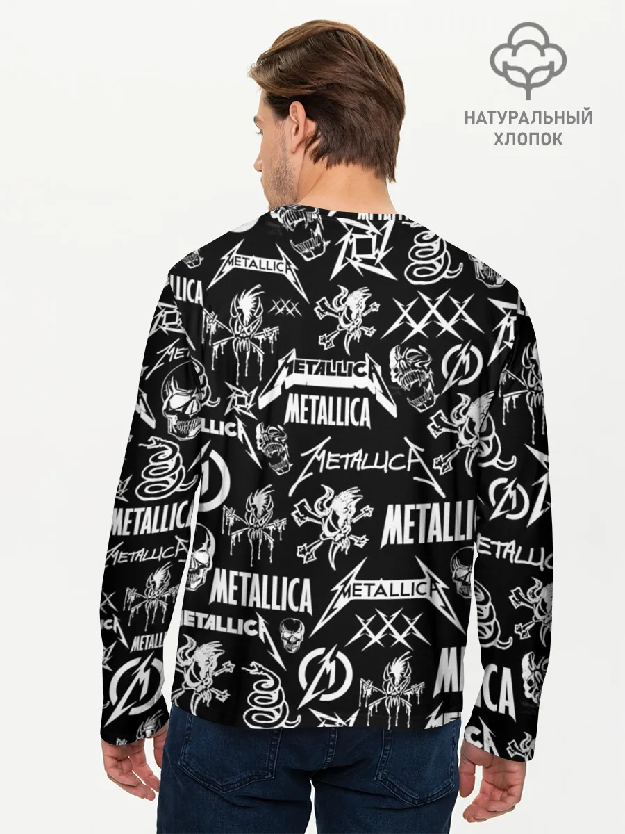Мужской лонгслив базовый / METALLICA LOGOBOMBING