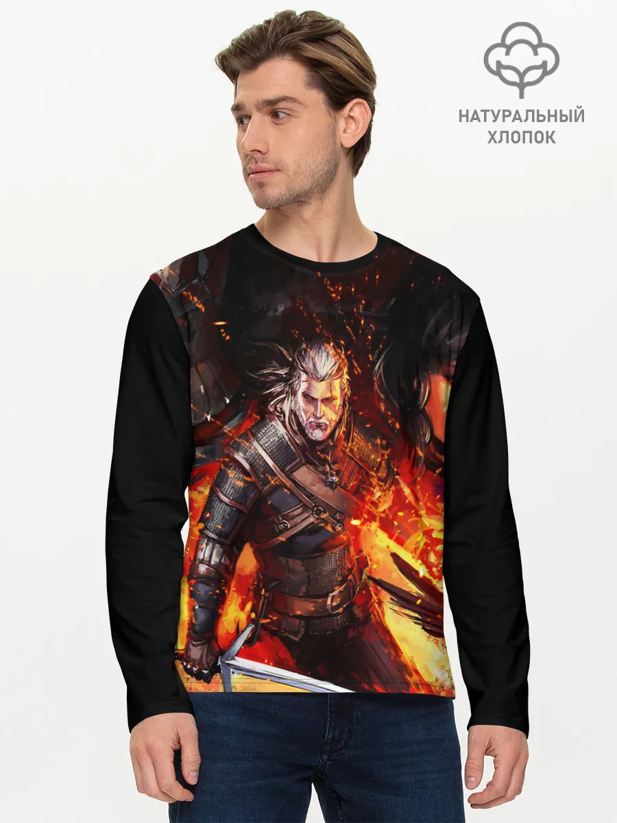 Мужской лонгслив базовый / THE WITCHER 3:WILD HUNT
