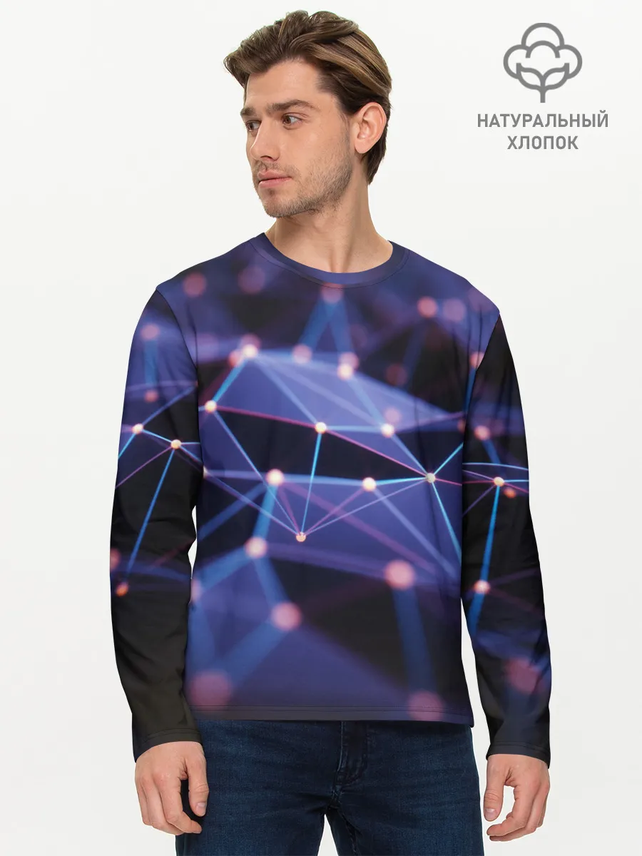 Мужской лонгслив базовый / 3D блики