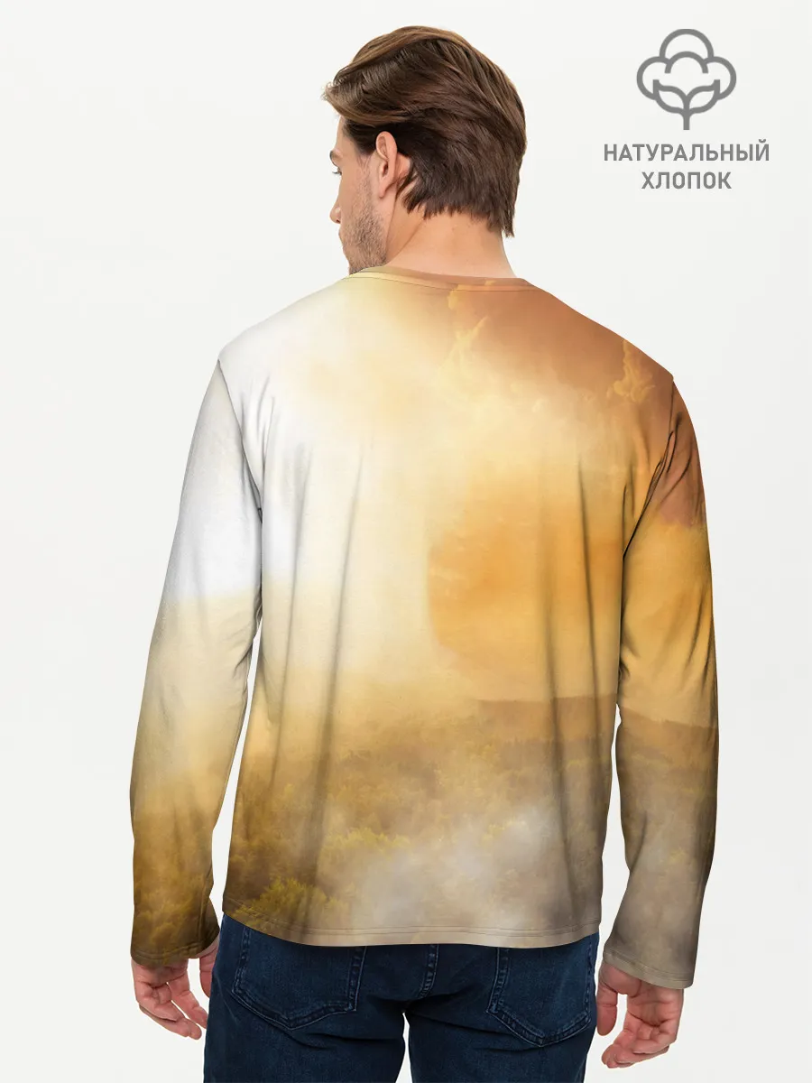 Мужской лонгслив базовый / Лисичка в тумане