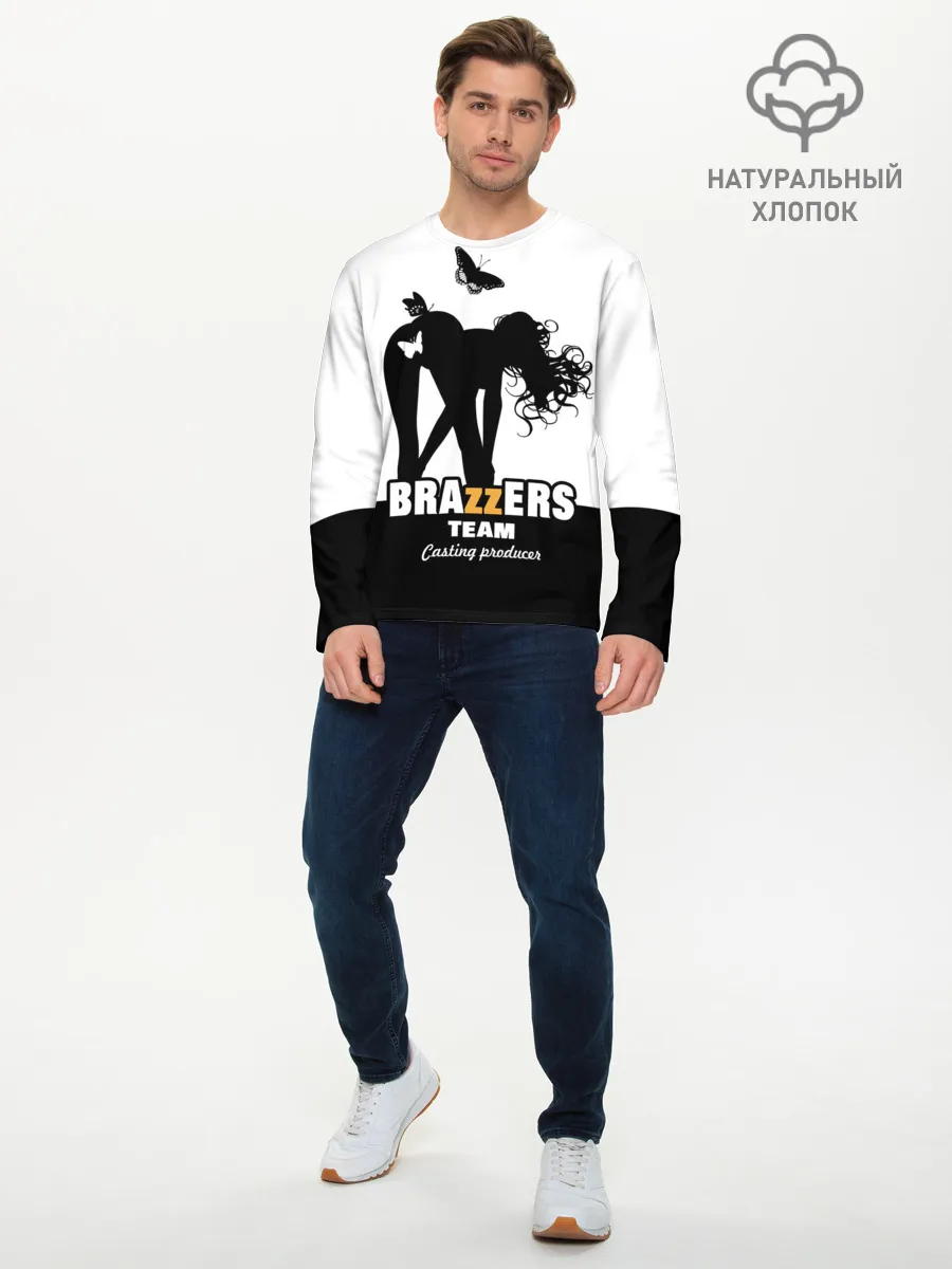 Мужской лонгслив базовый / Brazzers team Casting-producer