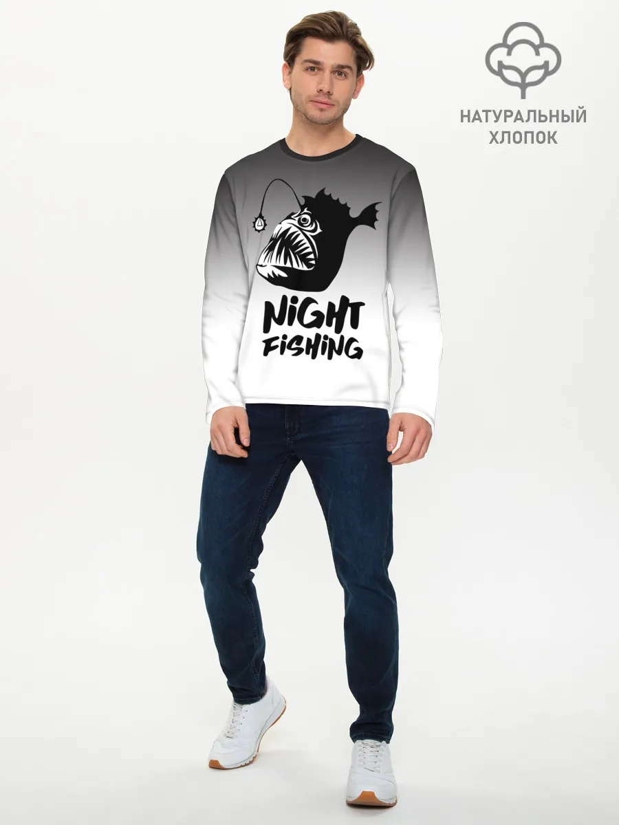 Мужской лонгслив базовый / Рыба удильщик