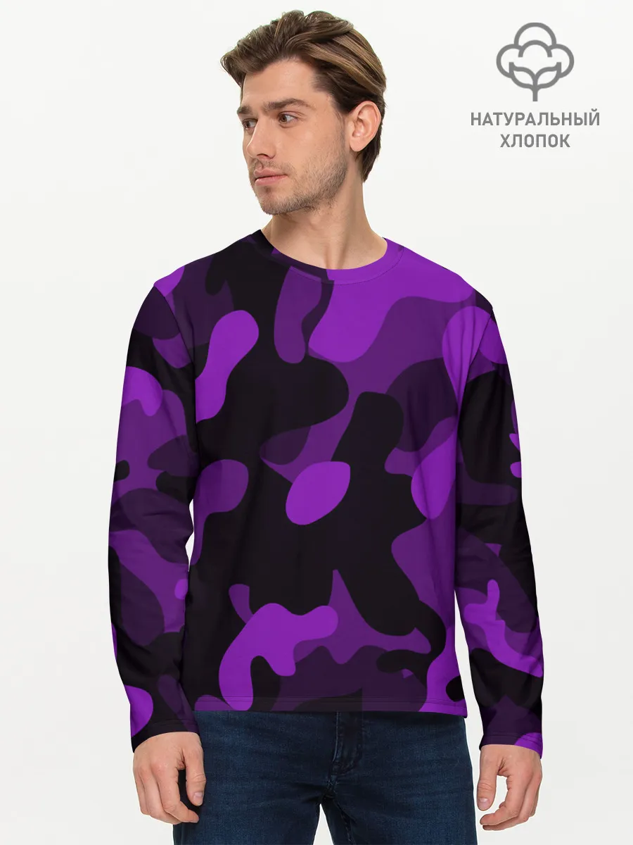 Мужской лонгслив базовый / Камуфляж