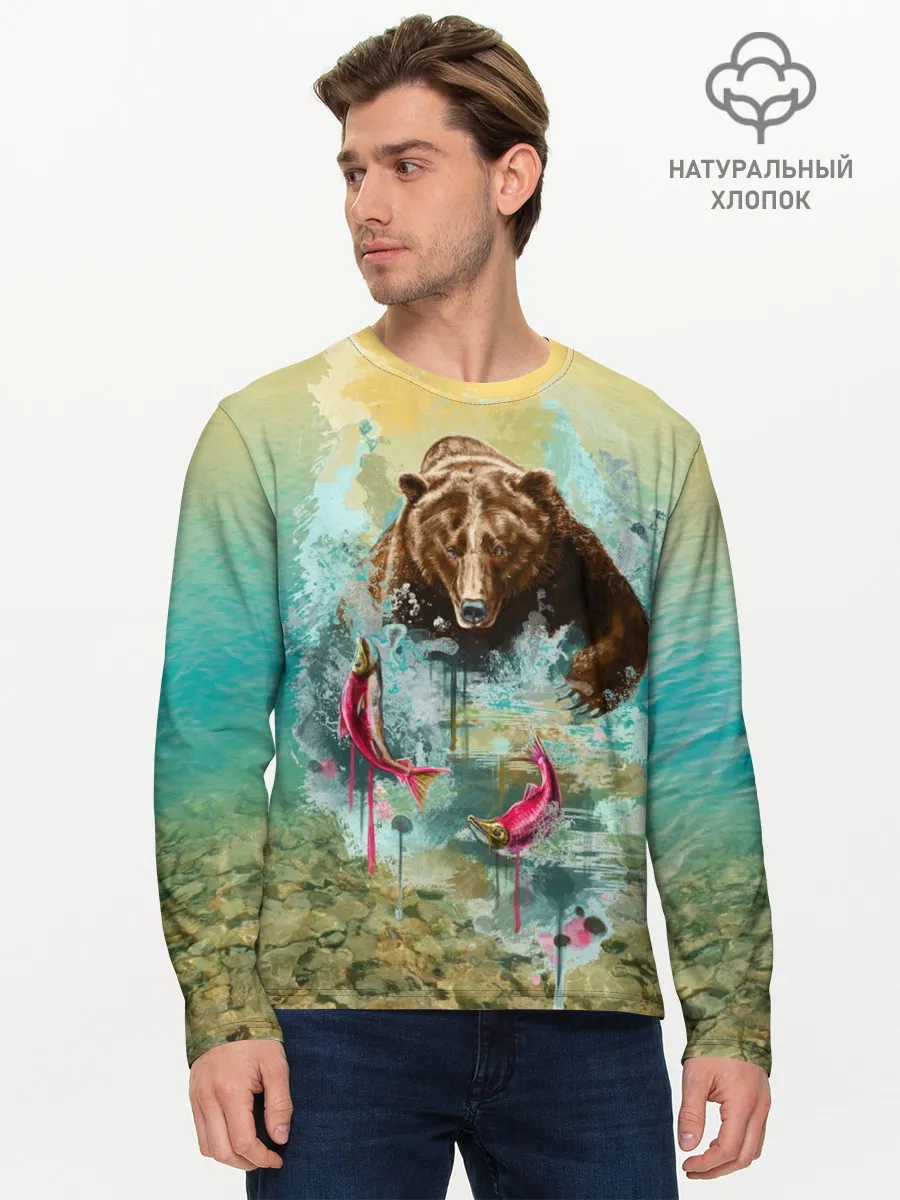 Мужской лонгслив базовый / Рыбалка