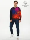 Мужской лонгслив базовый / Брызги краски