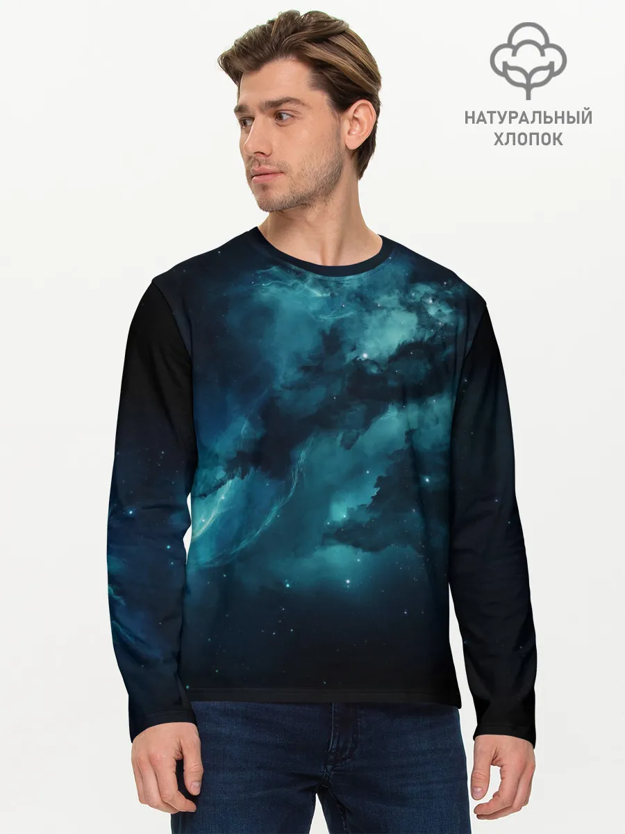 Мужской лонгслив базовый / Космос