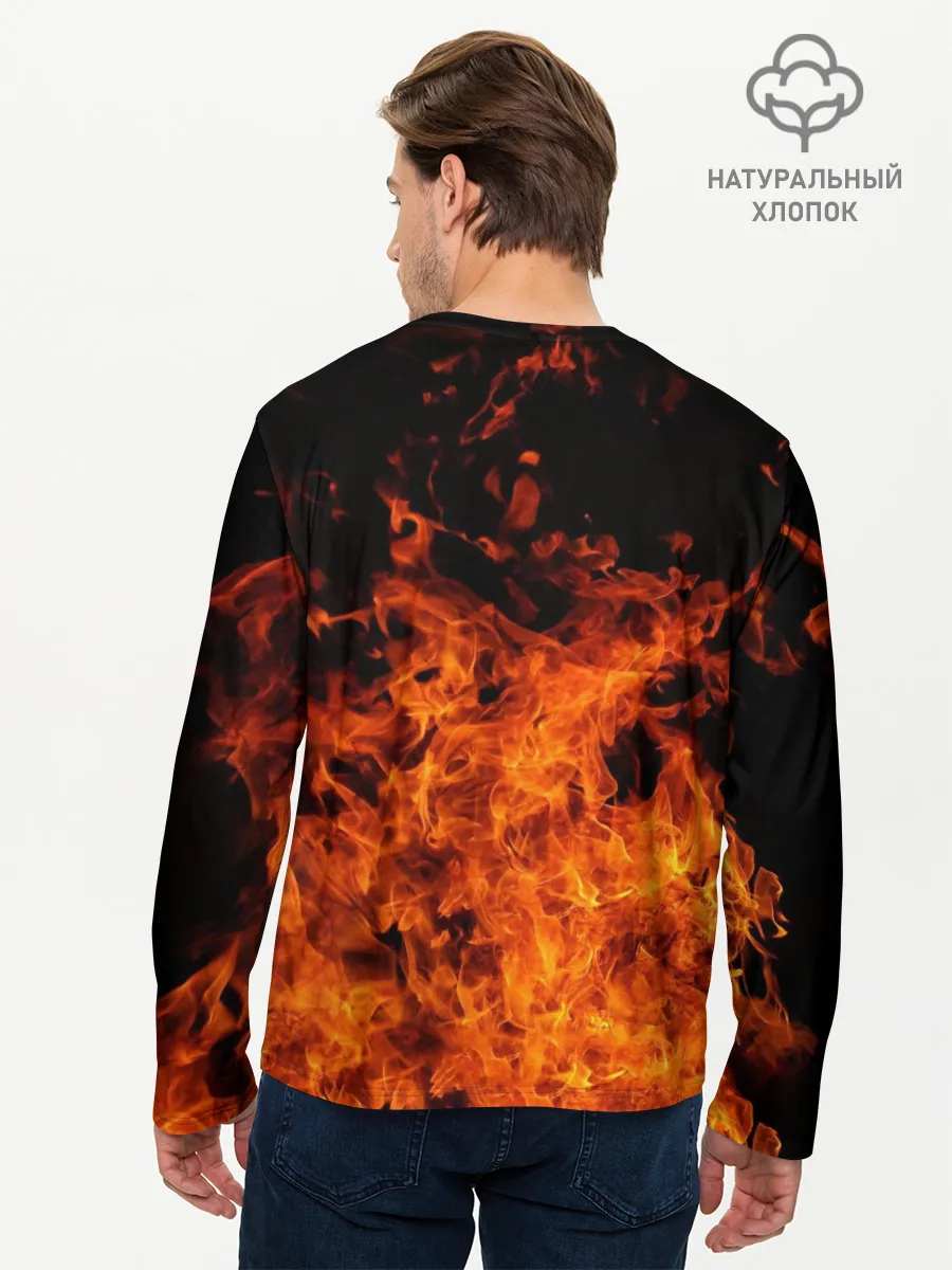 Мужской лонгслив базовый / Огонь