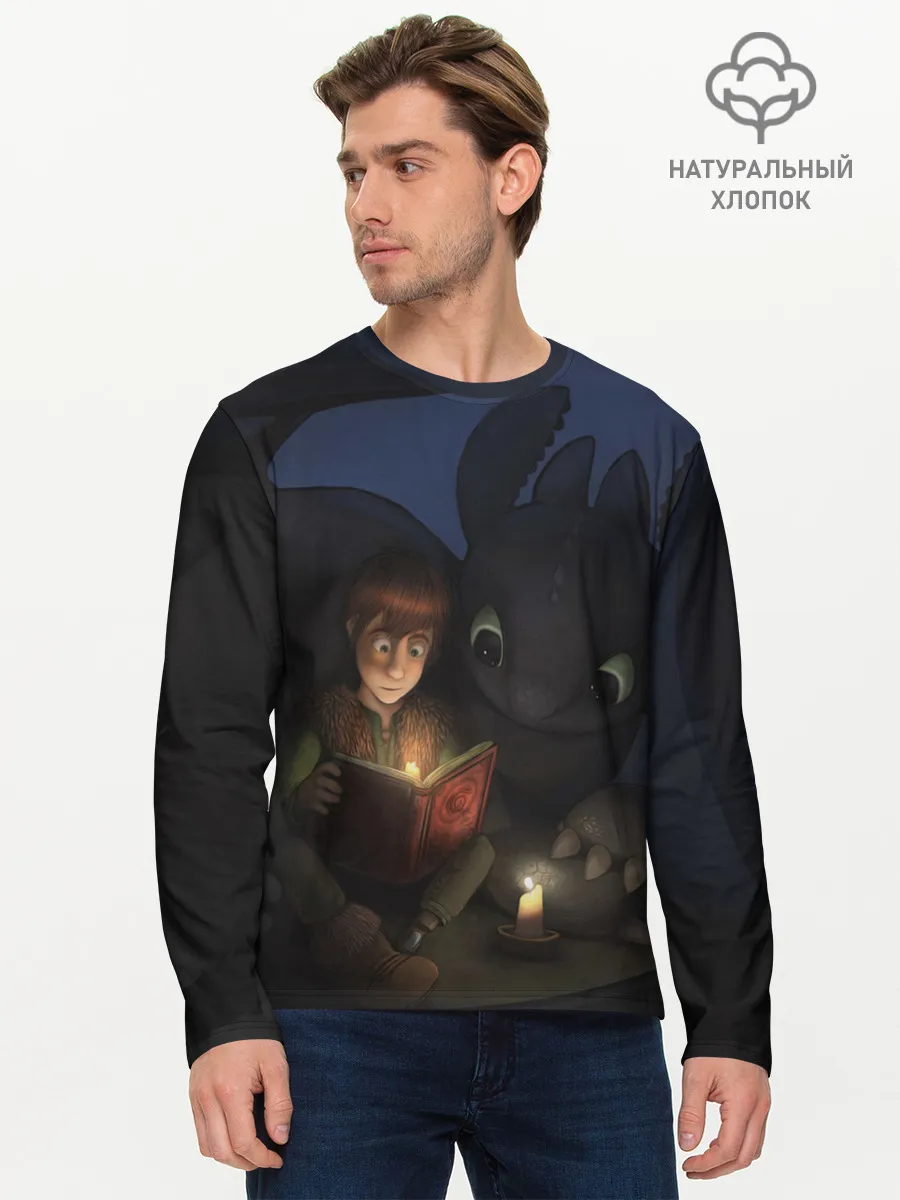 Мужской лонгслив базовый / Как приручить дракона