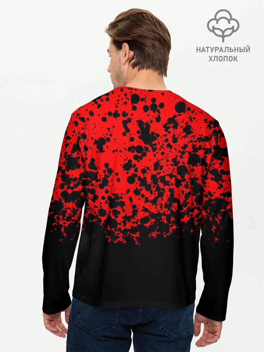 Мужской лонгслив базовый / Overlord Skull red