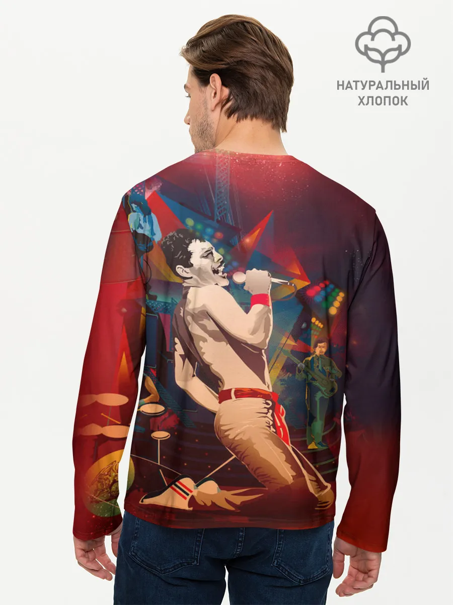Мужской лонгслив базовый / Фредди Меркьюри
