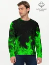 Мужской лонгслив базовый / ЗЕЛЁНЫЙ ОГОНЬ | GREEN FIRE