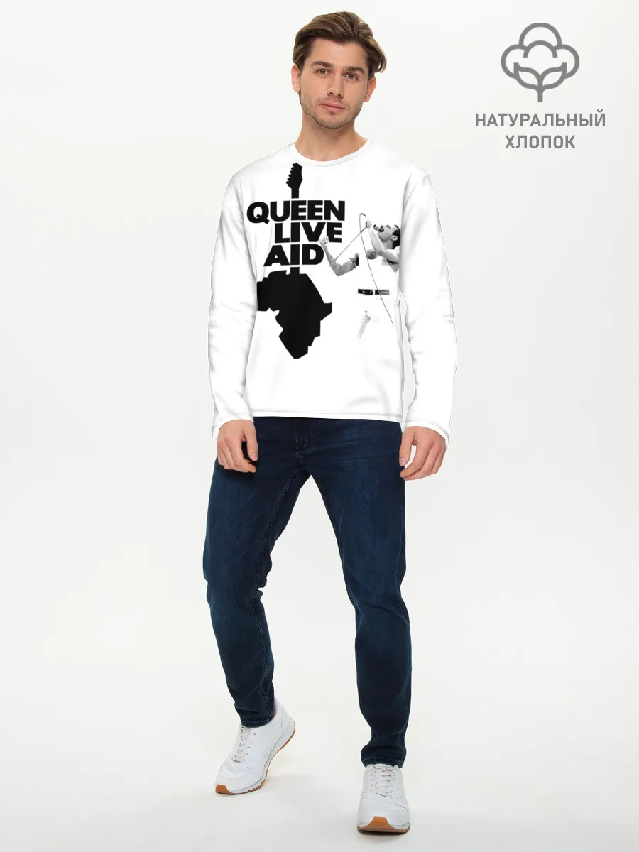 Мужской лонгслив базовый / Queen LIVE AID