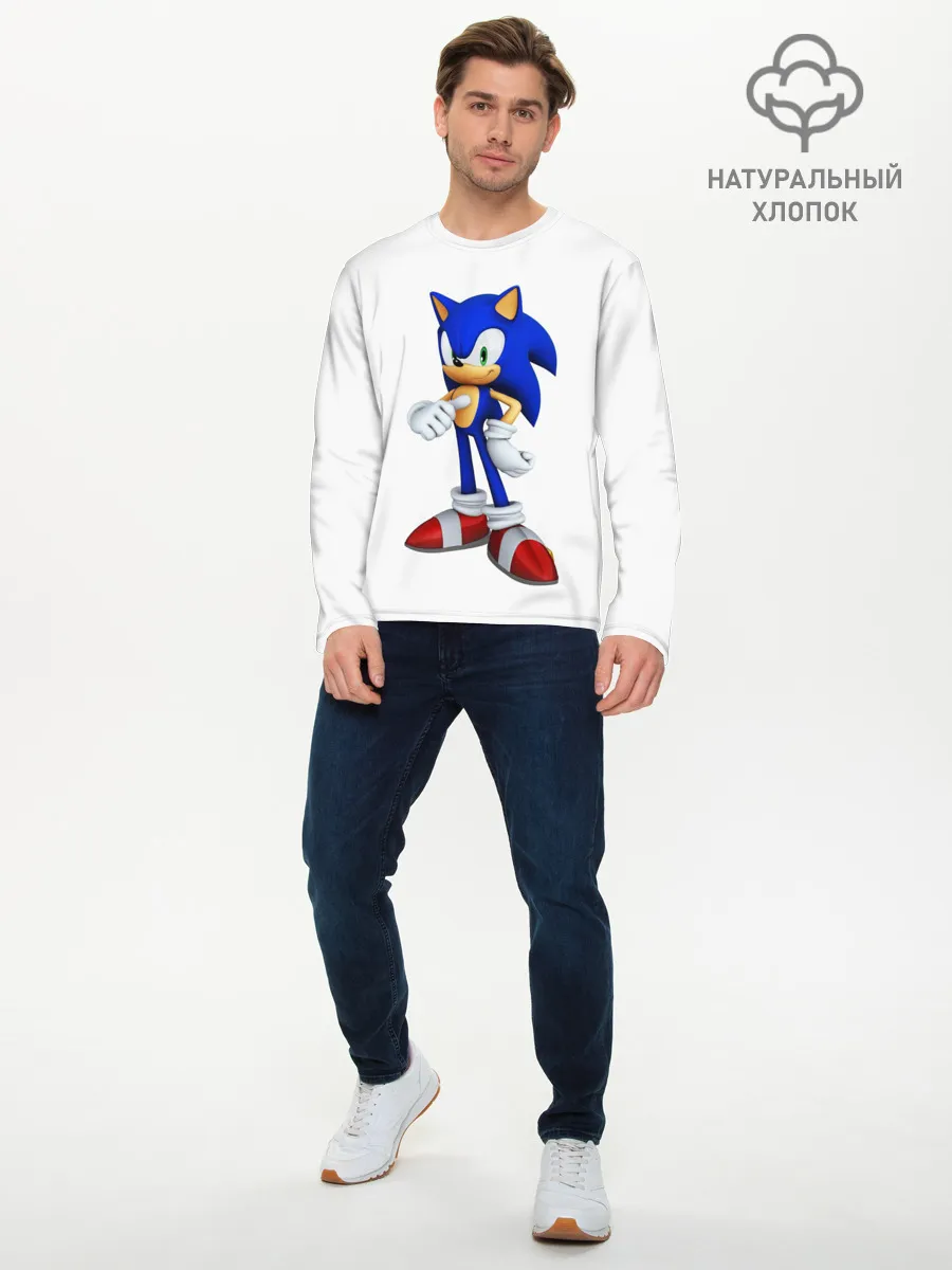 Мужской лонгслив базовый / Sonic