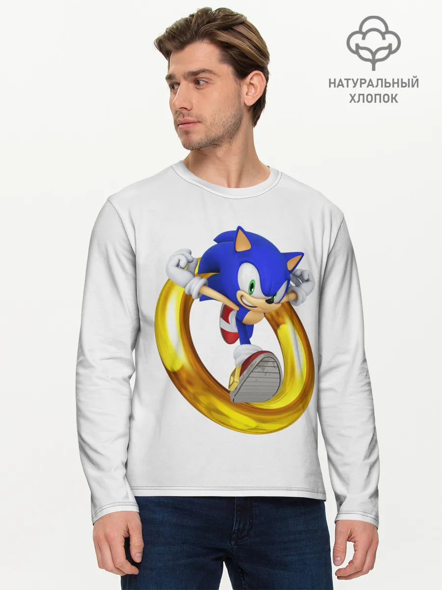 Мужской лонгслив базовый / Sonic