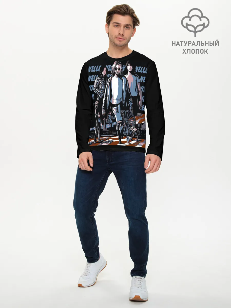 Мужской лонгслив базовый / Nirvana