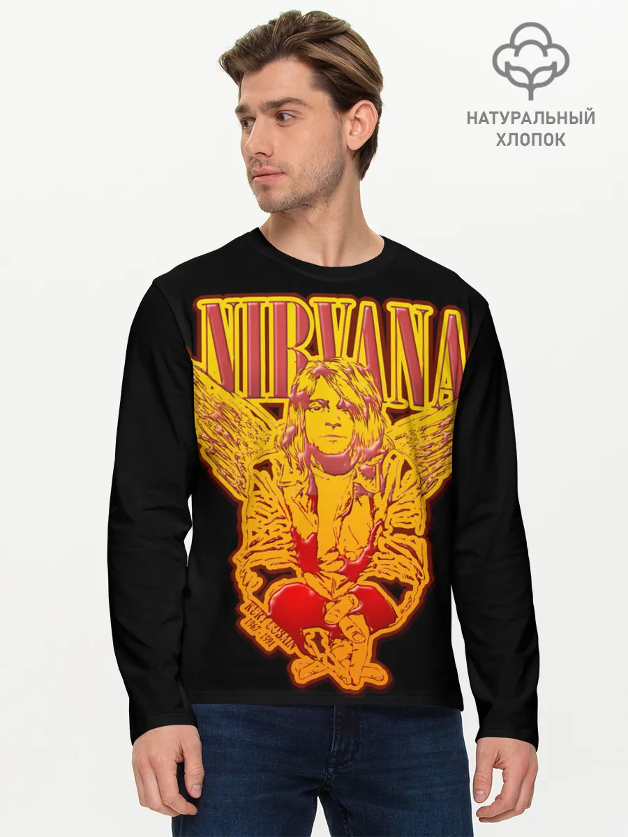 Мужской лонгслив базовый / Nirvana